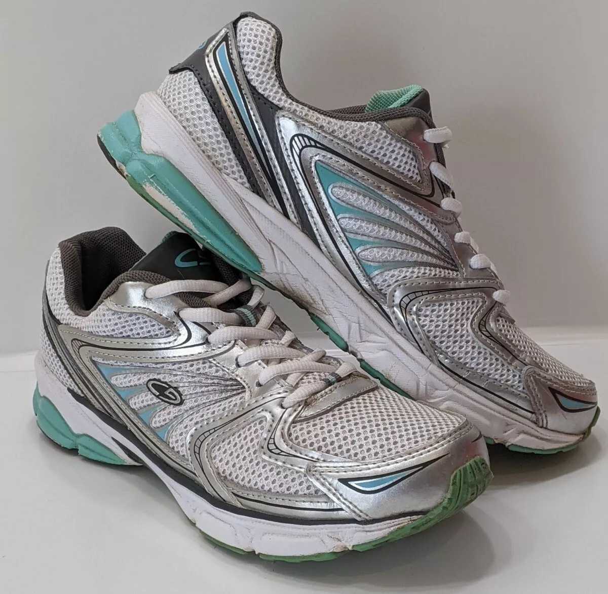 Champion C9 Perform Fit Womens Size 7.5 White Aqua Silver Athletic Running  Shoe