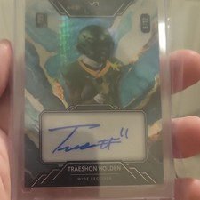 Wild Card 2025 Traeshon Holden Dallas Autograph Serial Numbered 9/12 Football