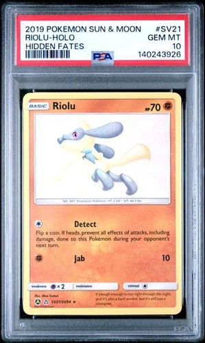 Riolu graded PSA 10 for sale on eBay