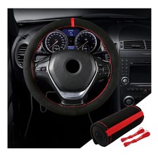 Dickno Car Steering Wheel Cover Anti Slip Auto Stitch on Wrap Steering Wheel