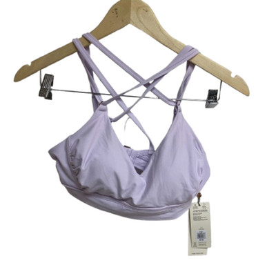 Calia Women's Strappy Back Racerback Bikini Swim Top Blooming Lilac