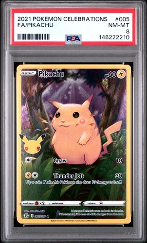 2021 POKEMON CELEBRATIONS #005 FULL ART/PIKACHU PSA 8