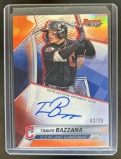 2025 Bowman's Best Travis Bazzana Auto Autograph Orange Refractor #/25 Guardians