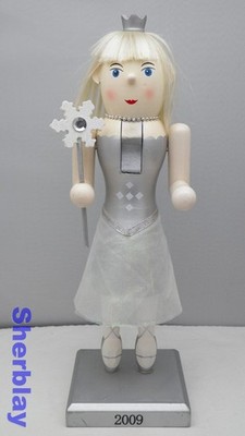 Silver Ballerina Princess Wooden Nutcracker 14'' 2009 Limited Edition Balletcore 