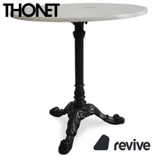 Thonet Marmor Gusseisen Couchtisch Schwarz Weiß Grau Beistelltisch Jugendstil