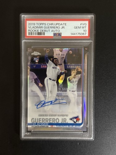 Topps 2019 Chrome Update Vlad Guerrero Jr Rookie Debut Auto RDA-VG PSA 10