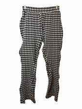 Urban Outfitters Black White Check Pull On Straight Leg Pants