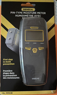 General MMD4E Pin-Type Moisture Meter Digital Display Hold Mode Selection