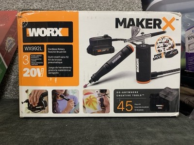 WX988L WORX 20V 2 PC MAKERX Combo: Rotary Tool + Wood/Metal Crafter