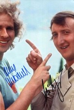 GERMAN ACTORS & COMEDIANS Thomas Gottschalk & Mike Krüger autographs, signed pho