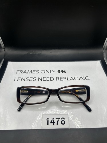 Calvin Klein CK5744 210 Eyeglasses Frame Only 49-15-135 Brown Rectangle w/ Logo