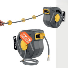 Avvolgitubo Aria Compressa Automatico 10M - Tubo in PVC Rinforzato (Pressione Ma