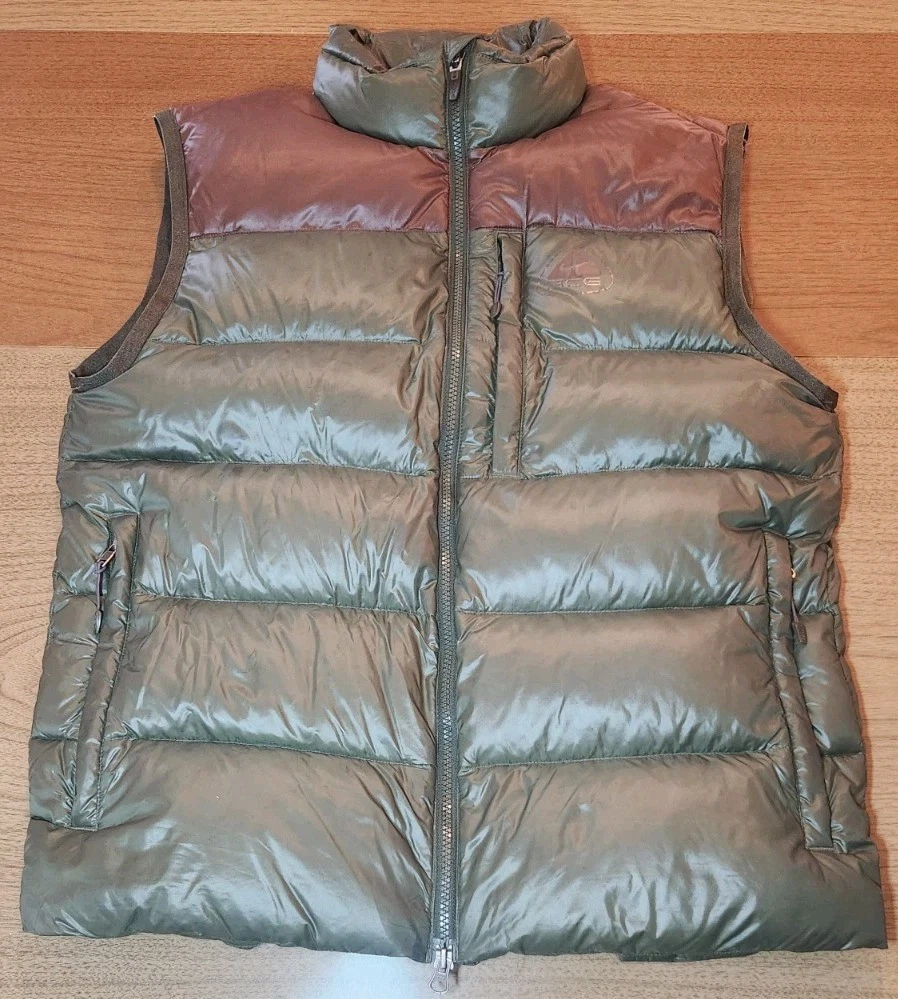 Nike ACG 550 Down Filled Puffer Outdoor Camp Vest Men's Medium Brown And Green