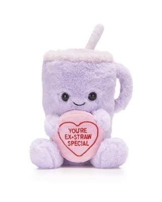 Swizzels Love Hearts 22cm Travel Drinking Cup ''You're Ex-Straw Special'' Soft P