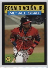 2021 Topps 1986 All-Star Baseball Black 72/299 Ronald Acuna Jr #86AS39 1c0s