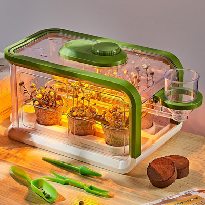 Kids Plant Growing Kit, Kids Gardening Greenhouse Growing Kit with Drip Irrigati