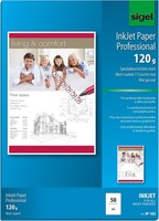 Sigel IP182 Inkjet Papier Professional A4 50 Blatt Spezialbeschichtet Weiß 120G