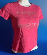  Love Vegas  McBling Baby Tee Hot Pink Rhines...