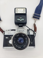 Canon FT QL  50mm lens SLR Film Camera with Flash Attachment