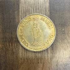 Vintage 1985 Krewe Of Venus Mardi Grad Abigail Powers Fillmore Bronze Token