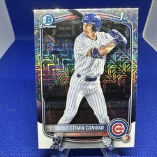 Ethan Conrad 1st Mojo Refractor 2025 Bowman Draft Mega #BDC-17 Chicago Cubs