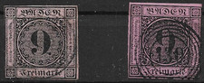 Altdeutschland Baden MiNr 4 a + b mit 5 Ring Stempel Nr 4 b Nr 130 Schopfheim