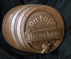 VINTAGE HEINEKEN 3-D BEER BARREL WALL PLAGUE SIGN PLASTIC BEER TAP KEG
