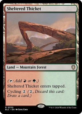 2024 Magic: The Gathering: BLC - Sheltered Thicket (#330, R, Near Mint)