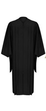 Graduation Gown, Cap  Light Blue and Yellow Hood Black 5  3  -5  4   Unisex