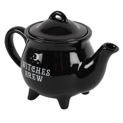 Witches Brew Thema schwarze Keramik Teekanne 550 ml Fassungsvermögen Teekanne