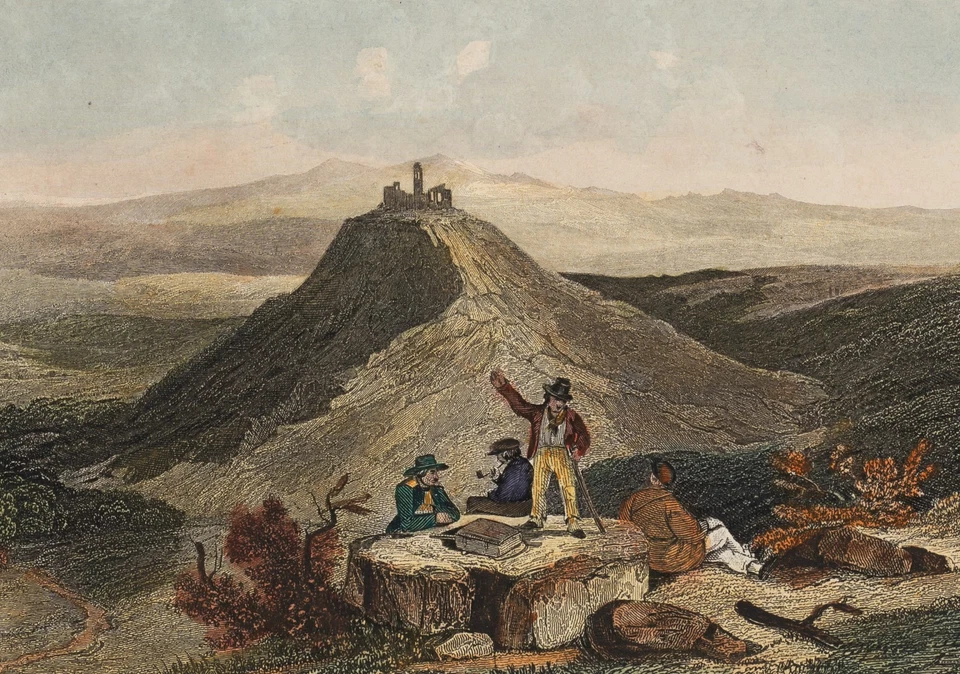 WINKLES (*1801) nach VERHAS (*1811), Romantische Ansicht des Schloss Olbrück, Ss - Bild 3 von 4