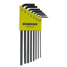Bondhus 12132 - Set 8 Hex L-Wrenches .050-5/32" - Long - 1EA