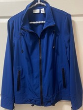 Zenergy by Chico s Blue Lightweight Jacket Size 1 Zip Front Athleisure Travel