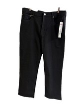 32 Degrees Cool Woman's Sweatpant Jeans, Black, Size 12 34X27.5