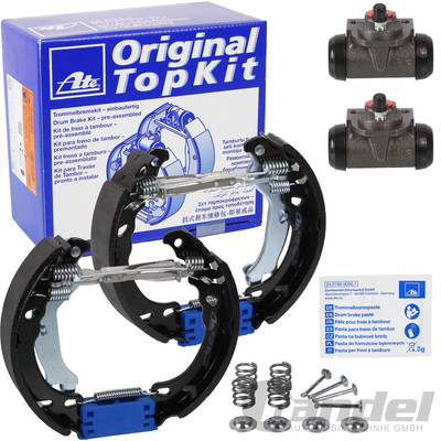 ATE TOPKIT BREMSBACKEN-SATZ VORMONTIERT für CITROEN C1 PEUGEOT 107 TOYOTA AYGO