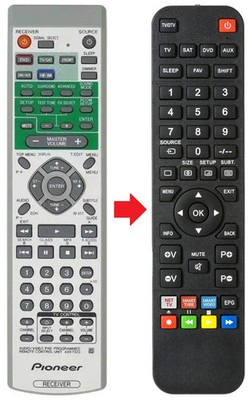 Fernbedienung geeignet für PIONEER AXD7323 | VCX-C100G | VCX-C100K