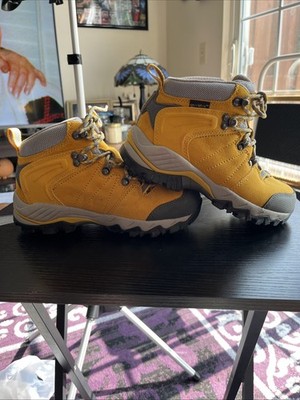 Clorts Wm 6.5 Uneebtex Hiking Boots Yellow Suede Waterproof Outdoor Hiking