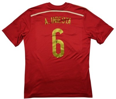 Adidas 2013-15 SPAIN *A. INIESTA* SHIRT TRIKOT XL