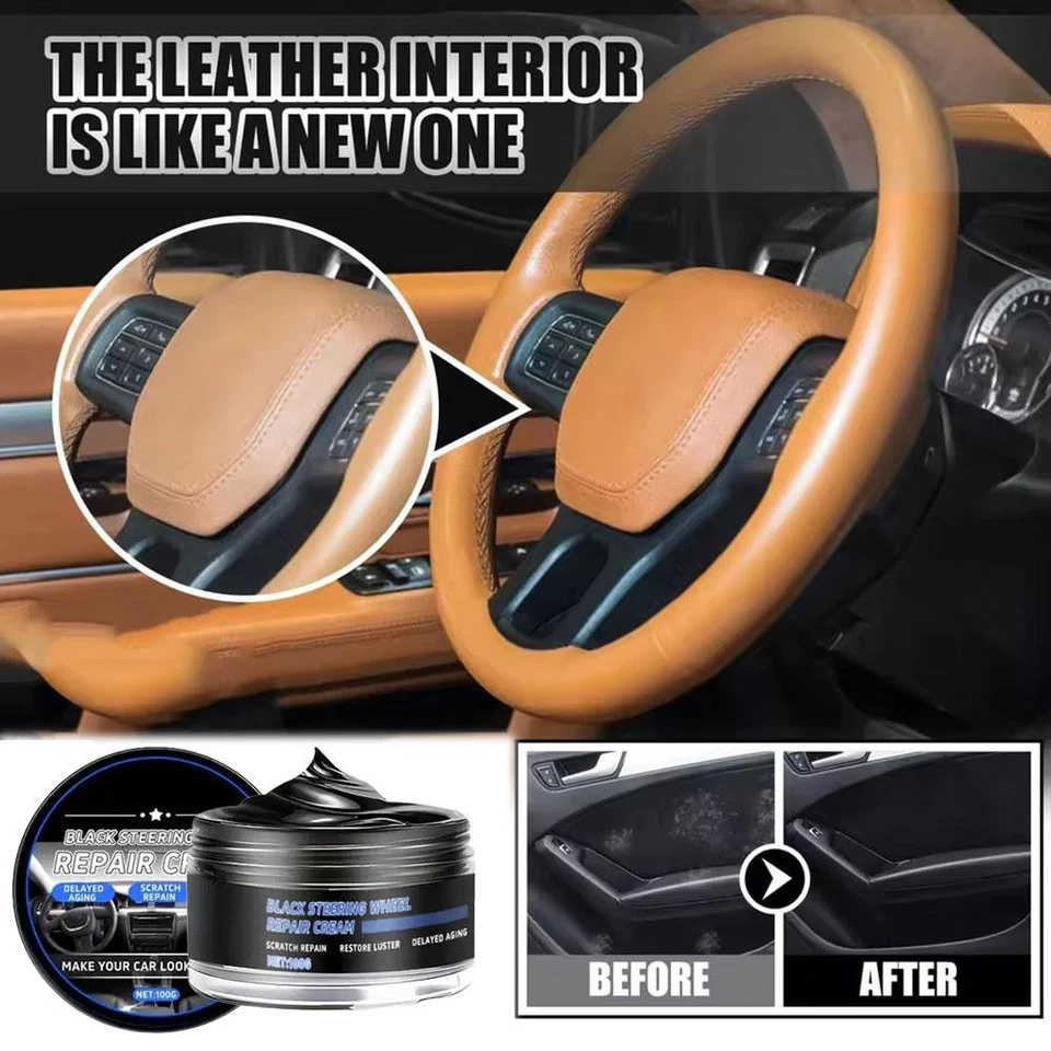 Repair Paste for Car Steering Wheels - Restores Black Gloss, R-emoves Peeling - Image 3 of 4