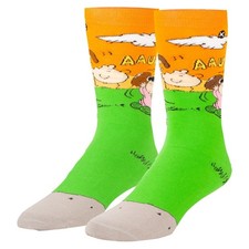 Odd Sox - Charlie Brown Good Grief Crew Socks - Large, Football