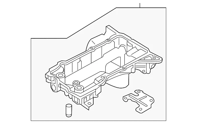 Pan de aceite original Nissan 11110-EZ31A Foto 2 de 4