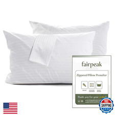 Fairpeak Pillow Covers Bed Pillow Protectors with Zipper, Pillow Cases, Luxury H