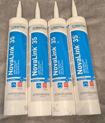 Chemlink NovaLink 35 White Concrete Masonry Roof Adhesive Sealant 10 oz Lot Of 4
