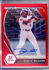 2021 Prizm Draft Picks Donta' Williams Auto /50 #PDP106 Wildcats Base Autographs