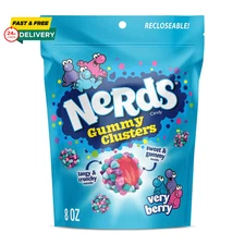 Gummy Clusters Candy, Very Berry, Crunchy and Gummy, 8 Oz