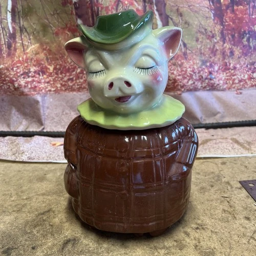 Vintage Shawnee Pottery Bankhead Winnie Pig Piggy Bank Cookie Jar!