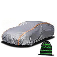 Large Car Cover,Snow Winter Outdoor Size 7: Sedan Plus Under 219" Gray Max 