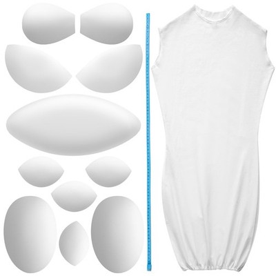 13 Pcs Modular Dress Form Padding Plus Size Kit Female Dress Form Mannequin B...