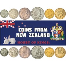 New Zealand | 6 Coin Set | 5 10 20 50 Cents 1 Dollar 2 Dollars | 1999 - 2006