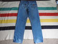 VTG Y2k 2000s Dickies Faded Grunge Blue Logo Denim 36x36 Jeans Pants Mens